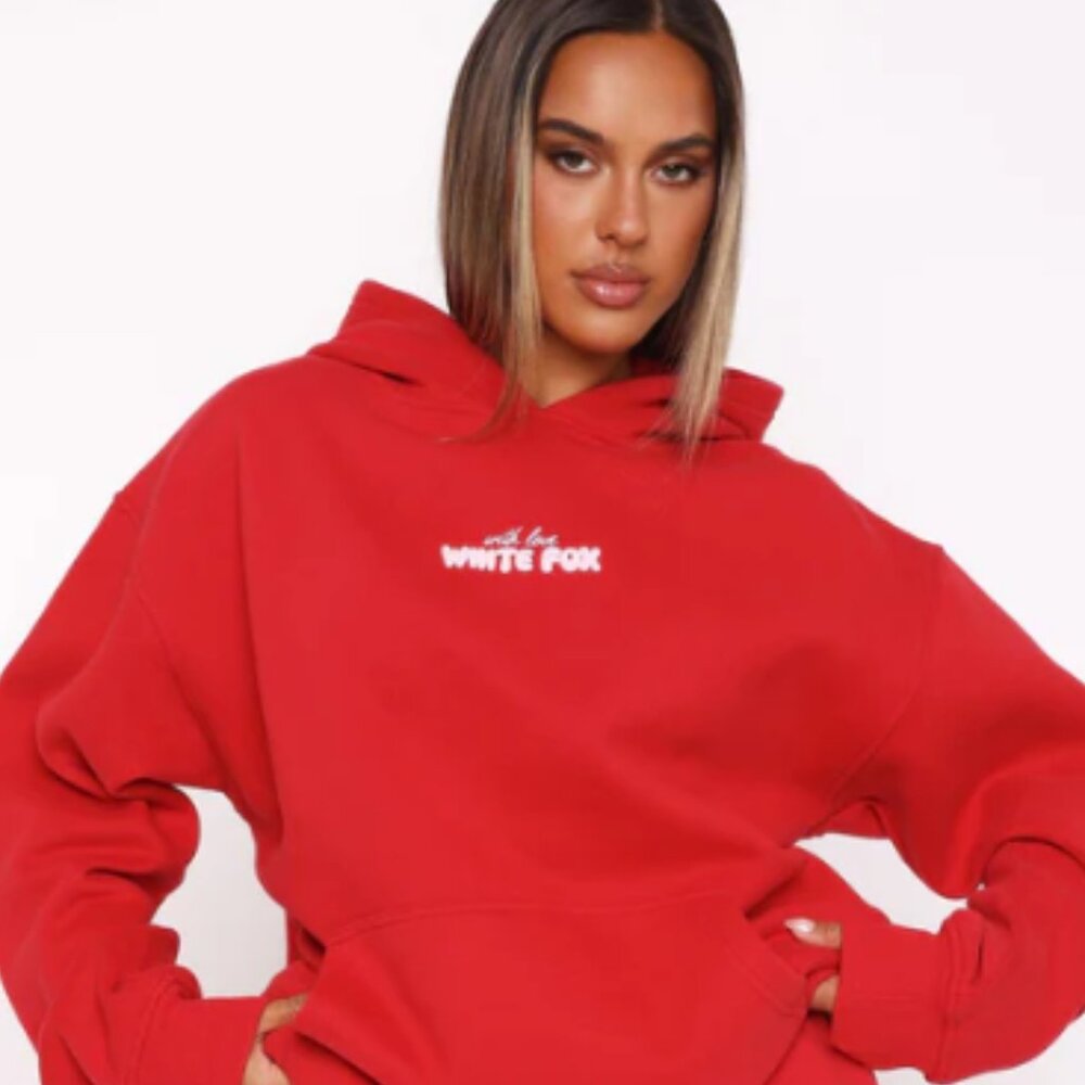 With Love In The Moment Oversized Hoodie and Sweatpants - EUC - RED L/XL